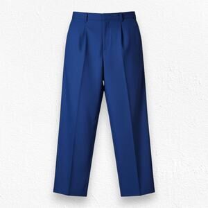 90s Vintage Navy Pleated Classic Straight USA Made Trouser Dress Pants Size 6
